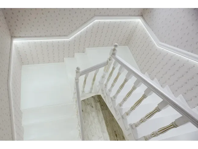 Лестница Солид Класик 020 п-образная на бетонной основе (вид сверху)