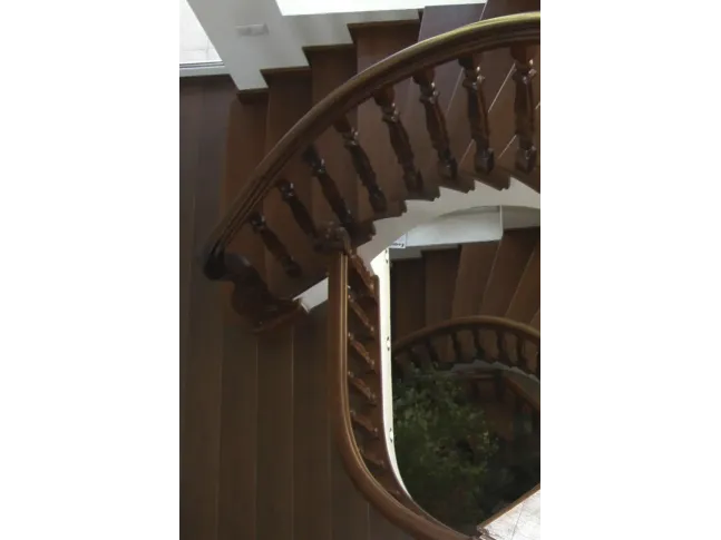 Лестница Солид Класик 030 с комбинированными поворотами на бетонной основе (вид сверху)