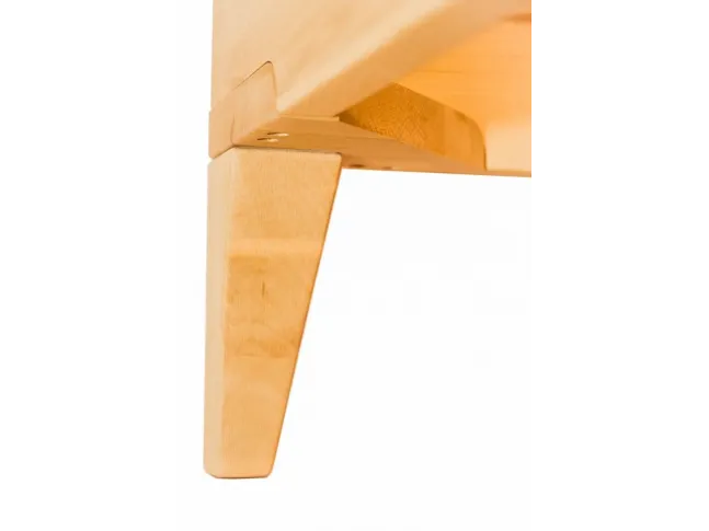 Ліжко Жизель натурального кольору, матеріал - бук цільний (з'єднання деталей)