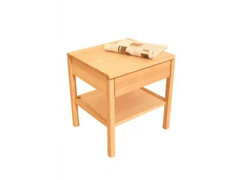 Тумбочка приліжкова Жизель натурального кольору, матеріал - бук цільний (загальний вигляд) 2