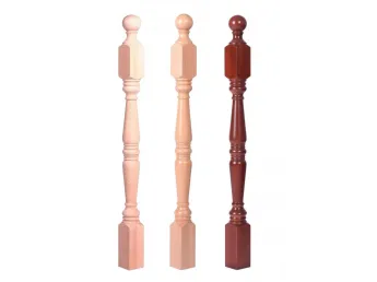 Столб Двойная капля 1. без покрытия 2. лак 3. тон