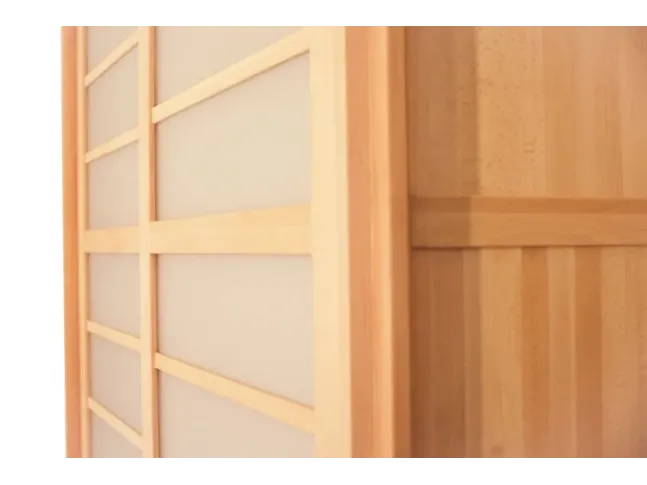 Шафа купе Жизель натурального кольору, матеріал - цільний бук (вигляд збоку).