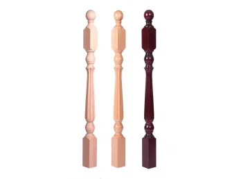 Стовп Ромашка 1. без покриття 2. лак 3. тон