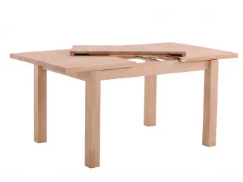 Стол Гравис (раскладной) натурального цвета, материал - срощенный бук (общий вид). 2