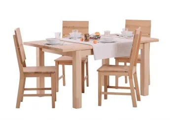 Стіл Гравіс (розкладний) натурального кольору, матеріал - бук зрощений (загальний вигляд)