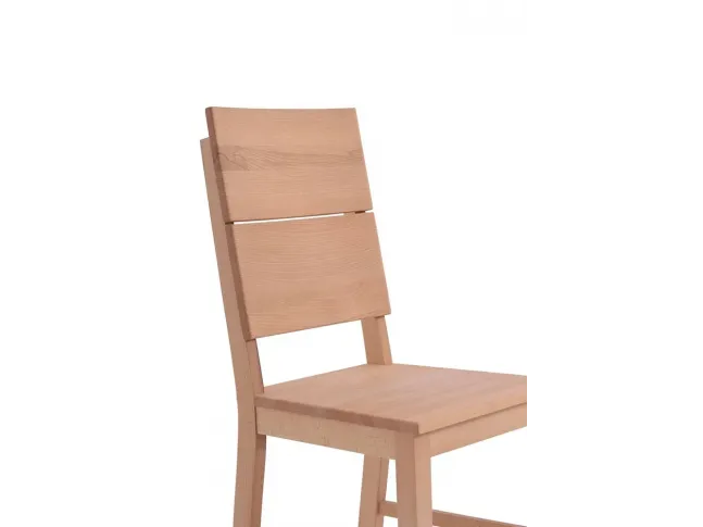 Стілець Фортіс натурального кольору, матеріал - бук (вигляд збоку)