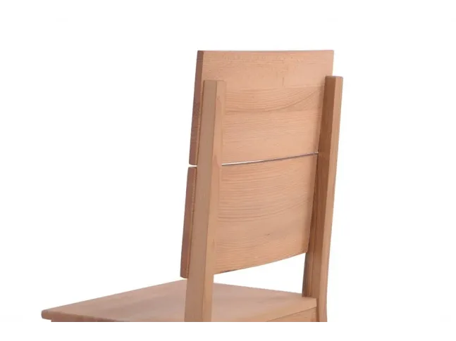 Стілець Фортіс натурального кольору, матеріал - бук (вигляд ззаду)