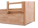 Ліжко двоярусне Дуос натурального кольору, матеріал - бук зрощений (шухляда піл ліжком)
