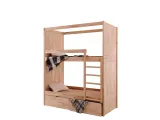 Ліжко двоярусне Дуос натурального кольору, матеріал - бук зрощений (загальний вигляд)