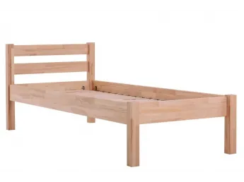 Ліжко односпальне Моно натурального кольору, матеріал зрощений бук (загальний вигляд)