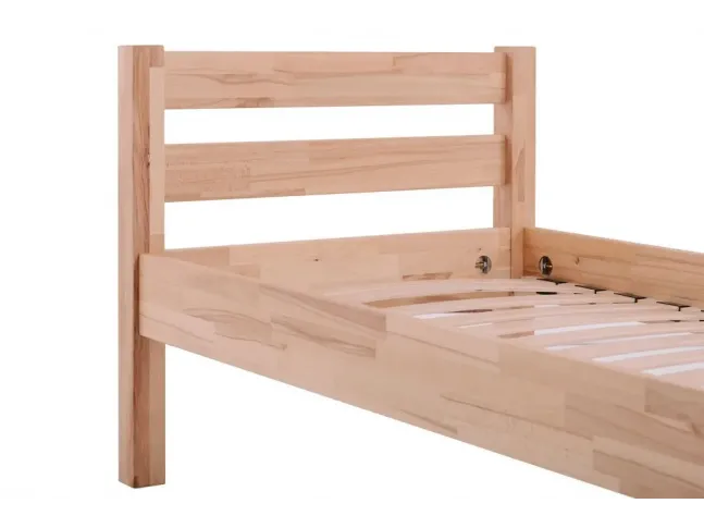 Кровать односпальная Моно натурального цвета, материал - бук срощенный (вид сбоку)