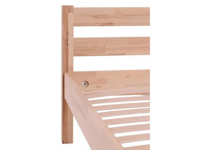 Кровать односпальная Моно натурального цвета, материал - бук срощенный (вид сбоку)