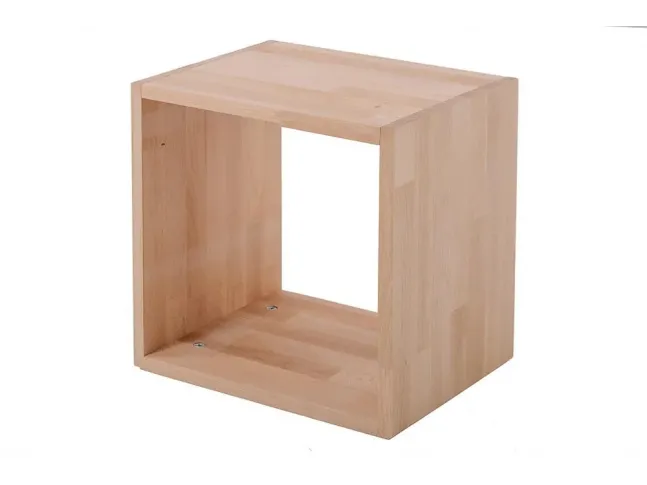 Полка Модуль 386х300х350 натурального цвета из бука срощеного (вид справа)