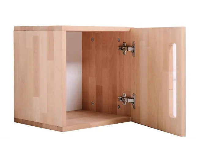 Полиця Модуль 386х300х350 з дверкою натурального кольору, бук зрощений