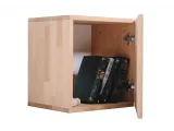 Полка Модуль 386х300х350 с дверкой натурального цвета, бук срощенный