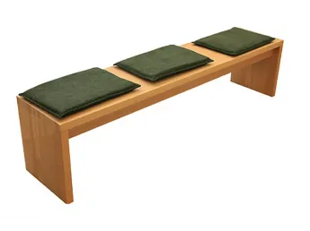 Лавка Тайгер натурального кольору, матеріал - бук цільний (загальний вигляд)