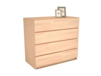 Комод Кетрін білого кольору, матеріал - бук зрощений (загальний вигляд).