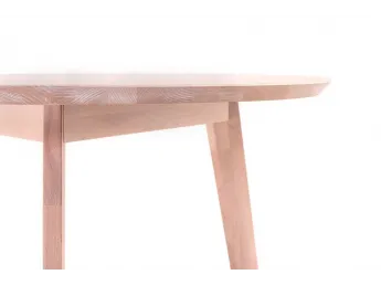 Стіл журнальний Данте білого кольору, матеріал - бук зрощений (загальний вигляд) 2