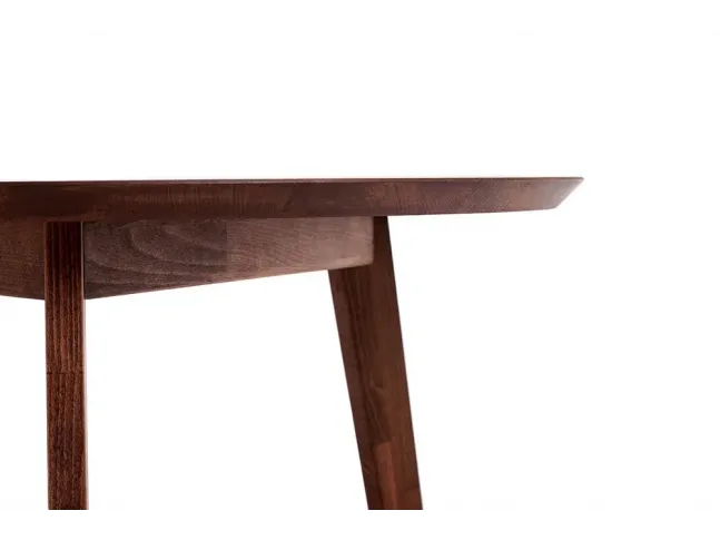 Стол журнальный Данте коричневого цвета, материал - бук срощенный (вид сбоку)