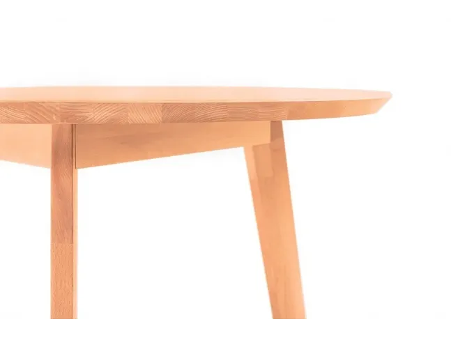 Стіл журнальний Данте натурального кольору, матеріал - бук зрощений (вигляд збоку)