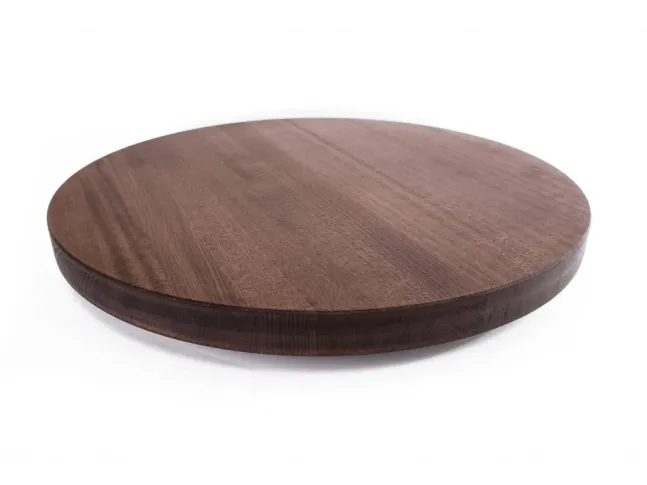 Стільниця кругла темно-коричневого кольору, матеріал - цільний бук (загальний вигляд).