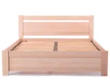 Ліжко Мілана бежевого кольору, матеріал - бук цільний (вигляд без матрацу)