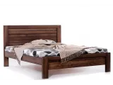 Ліжко Люкс темно-коричневого кольору, матеріал - бук цільний (загальний вигляд)