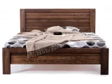 Ліжко Люкс темно-коричневого кольору, матеріал - бук цільний (вигляд спереду)