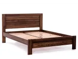 Ліжко Люкс темно-коричневого кольору, матеріал - бук цільний (загальний вигляд без матрацу)