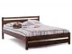 Кровать Виктория темно-коричневого цвета, материал - бук цельный (общий вид)