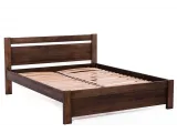 Ліжко Мілана темно-коричневого кольору, матеріал - бук цільний (загальний вигляд без матрацу)