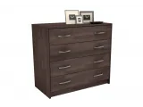 Комод Лучана темно-коричневого кольору, матеріал - бук зрощений (загальний вигляд)