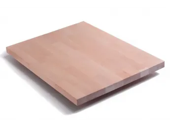 Стільниця прямокутна білого кольору, матеріал - зрощений бук (вигляд зверху).