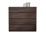 Комод Кетрін темно-коричневого кольору, матеріал - бук зрощений (вигляд спереду).