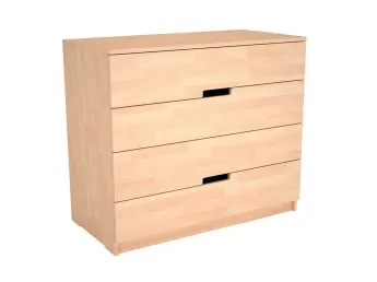 Комод Селена "плюс" білого кольору, матеріал - бук зрощений (загальний вигляд)