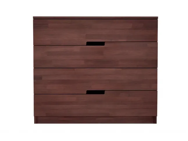 Комод Селена "плюс" коричневого кольору, матеріал - бук зрощений (вигляд спереду)