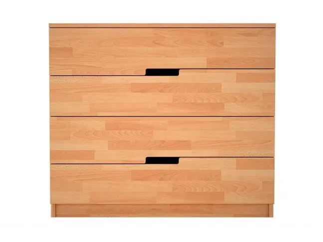 Комод Селена "плюс" натурального кольору, матеріал - бук зрощений (вигляд спереду)