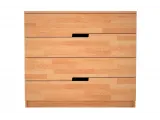 Комод Селена "плюс" натурального кольору, матеріал - бук зрощений (вигляд спереду)
