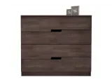 Комод Селена "плюс" темно-коричневого кольору, матеріал - бук зрощений (вигляд спереду)