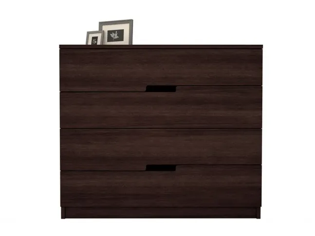 Комод Селена "плюс" темно-коричневого кольору, матеріал - бук цільний (вигляд спереду)