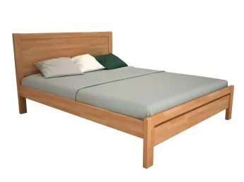 Ліжко Скарлет натурального кольору, матеріал - бук зрощений (загальний вигляд)