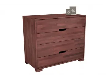 Комод Селена коричневого кольору, матеріал - зрощений бук (загальний вигляд).