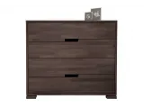 Комод Селена темно-коричневого кольору, матеріал - зрощений бук (вигляд спереду).