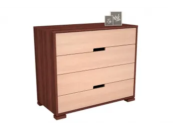 Комод Селена коричневого та білого кольору, матеріал - цільний бук (загальний вигляд).