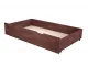 Ящик под кровать коричневого цвета, материал - бук срощенный (общий вид)