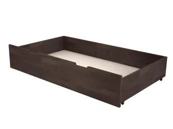 Шухляда під ліжко темно-коричневого кольору, матеріал - бук зрощений (загальний вигляд)