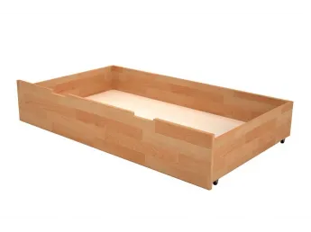 Шухляда під ліжко натурального кольору, матеріал - бук зрощений (загальний вигляд)
