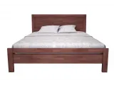 Ліжко Валенсія коричневого кольору, матеріал - бук зрощений  (вигляд спереду)