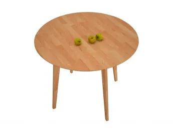 Стіл Данте "плюс" натурального кольору, матеріал - бук зрощений (загальний вигляд) 2