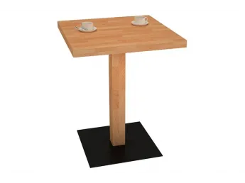 Столик для кафе натурального кольору, матеріал - бук зрощений (загальний вигляд)